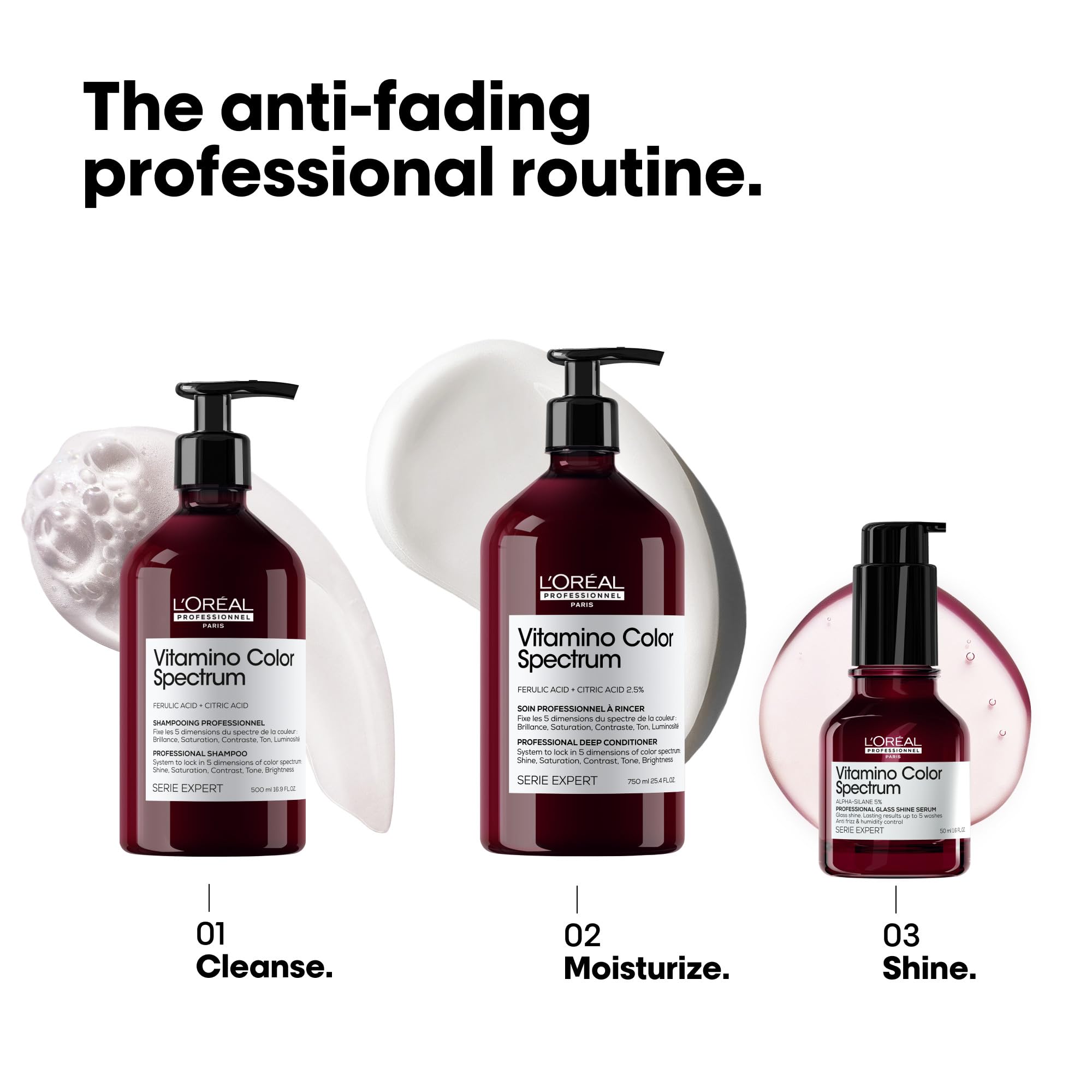 L'Oréal Professionnel styled colored hair in lifestyle shot showing glossy, vibrant finish