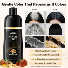 lorpon applying shampoo by hand for quick at-home use
