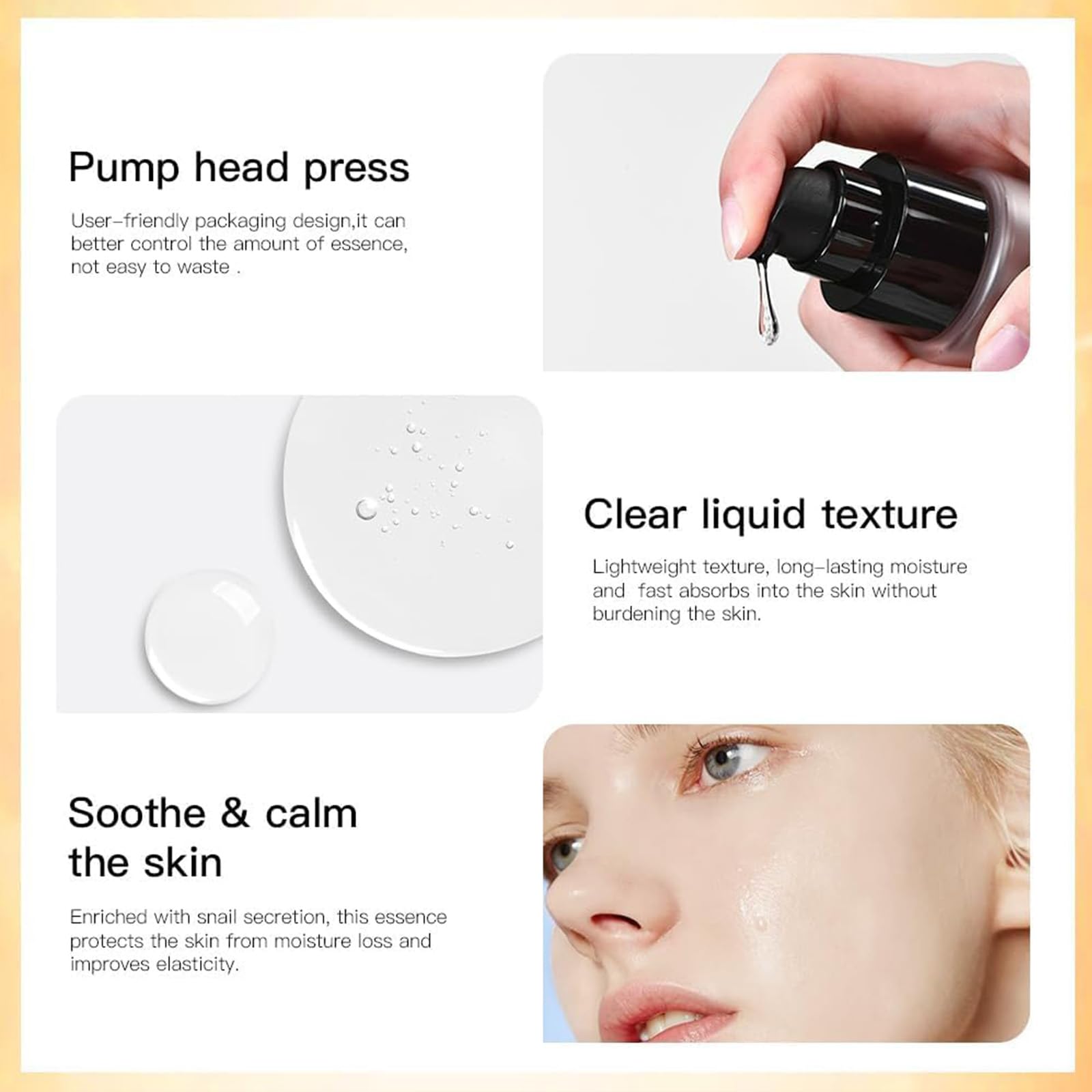 Loske serum applied to hand demonstrating quick absorption and hydration
