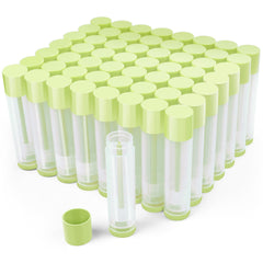 LotFancy tube front view showing clear body and green cap, ideal for neat presentation