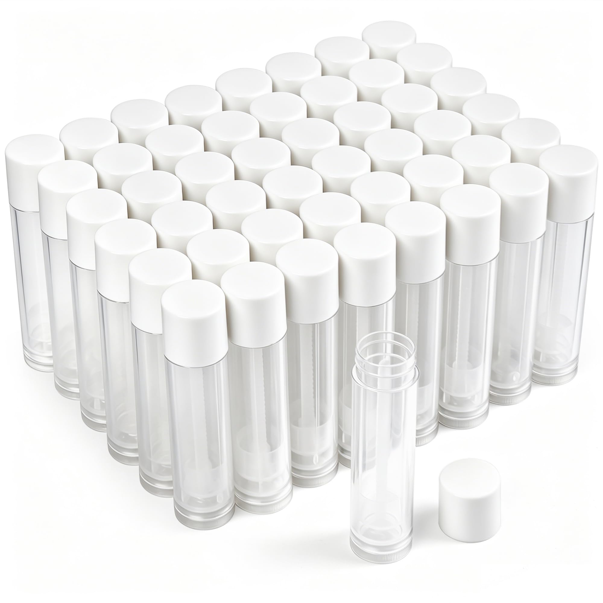 LotFancy clear lip balm tubes front pack shows neat professional packaging benefit