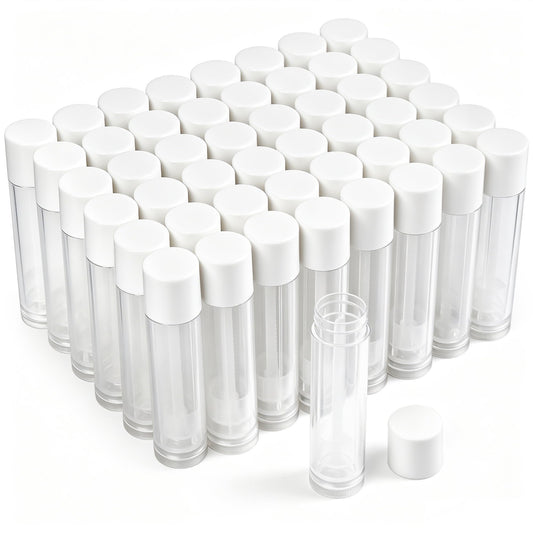 LotFancy clear lip balm tubes front pack shows neat professional packaging benefit