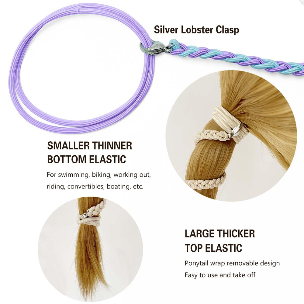 LOTMIAI large loop wrapped around thick ponytail demonstrating secure hold