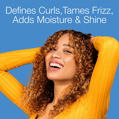 Lottabody before and after curls image showing reduced frizz and improved bounce