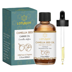 LOTUSJOY bottle front showing label and amber glass, promotes purity