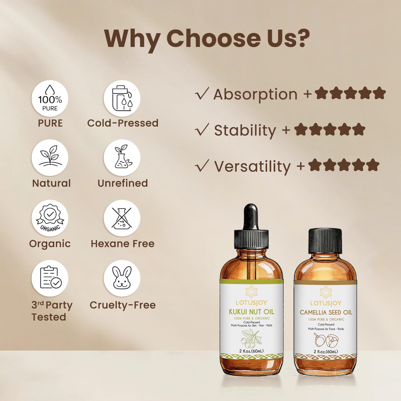 LOTUSJOY massage application hands using oil as a carrier for smooth glide