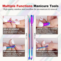 LOUINSTIC before and after nail demonstrating cleaner nail surface