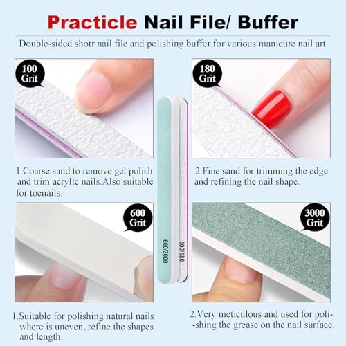 Before and after nails using LOUINSTIC showing softened polish removed and healthy nails