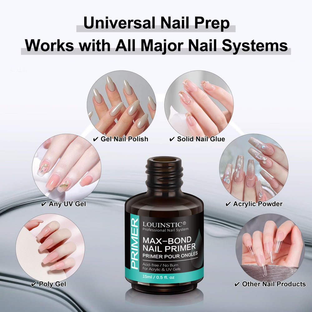LOUINSTIC cap and brush detail for precise control and minimal product waste