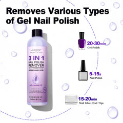LOUINSTIC demonstration removing polish from a fingernail for easy cleanup