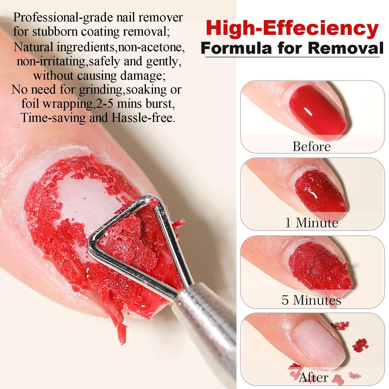 LOUINSTIC gel remover pouring for quick 2–5 minute polish lifting