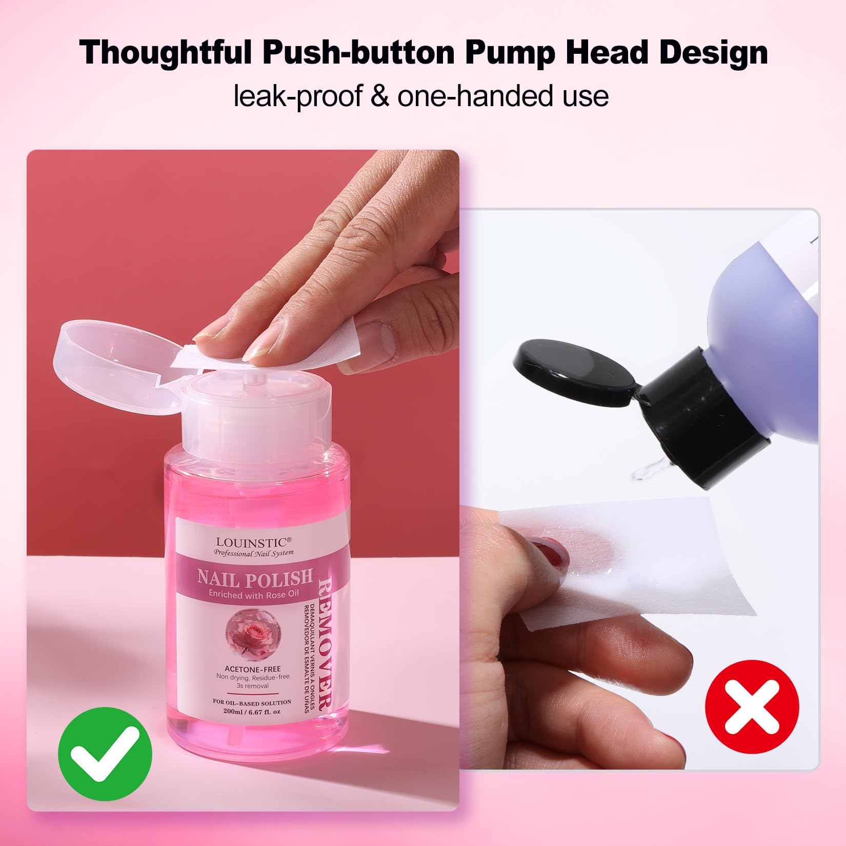 LOUINSTIC gel-like remover texture close-up that clings for fast removal