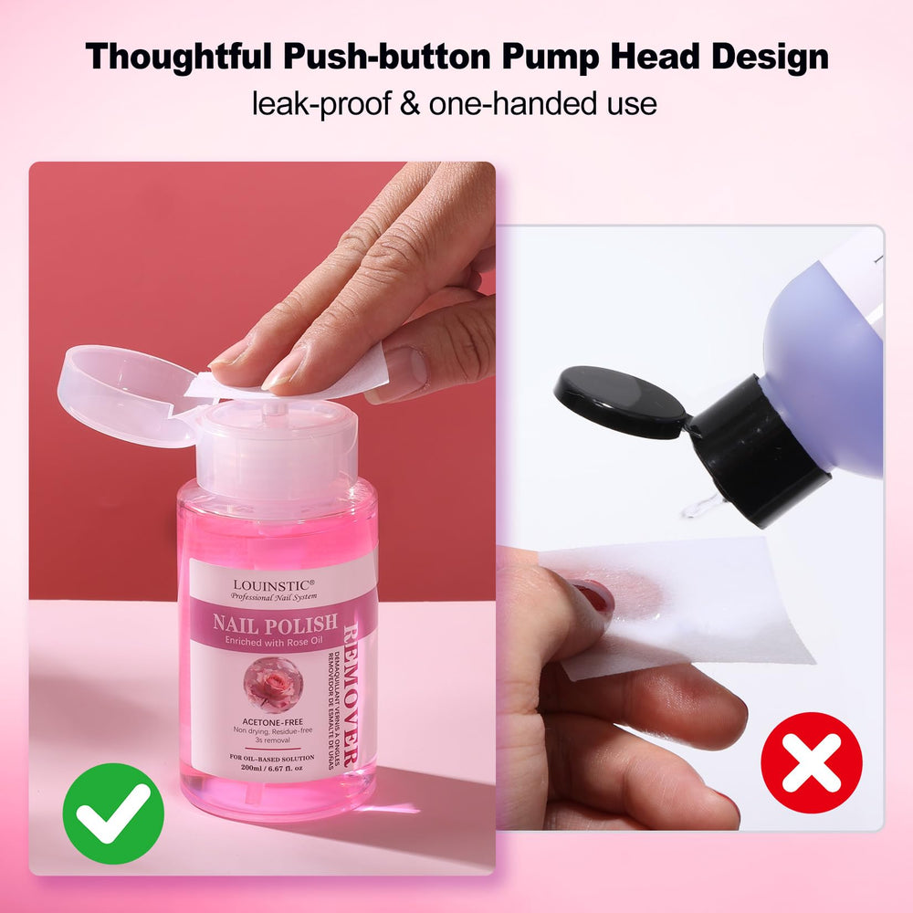 LOUINSTIC gel-like remover texture close-up that clings for fast removal