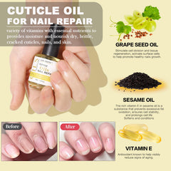 LOUINSTIC manicure tools layout with pusher scraper and files, professional control