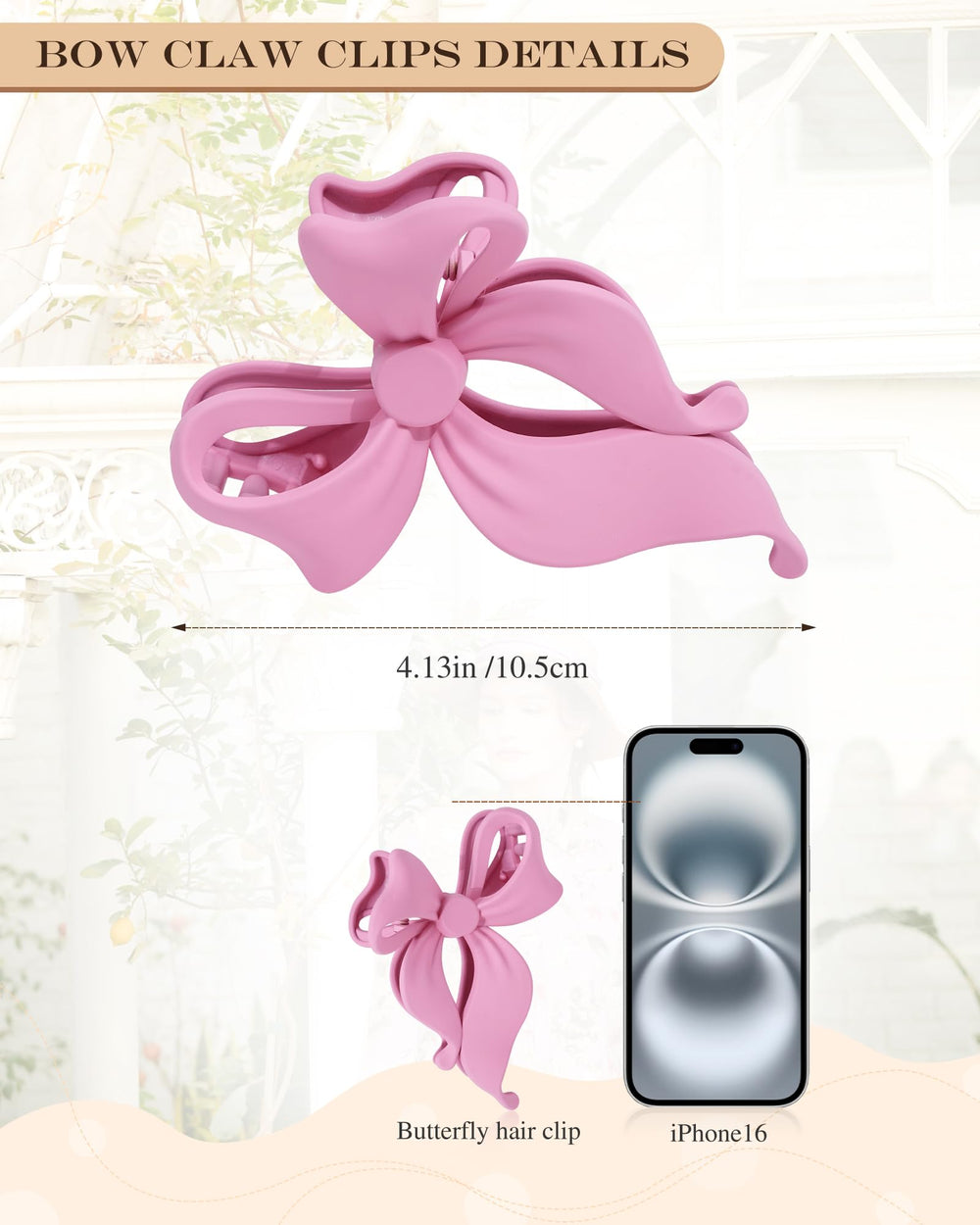 Lourny side profile of bow clip demonstrating jaw depth and grip strength