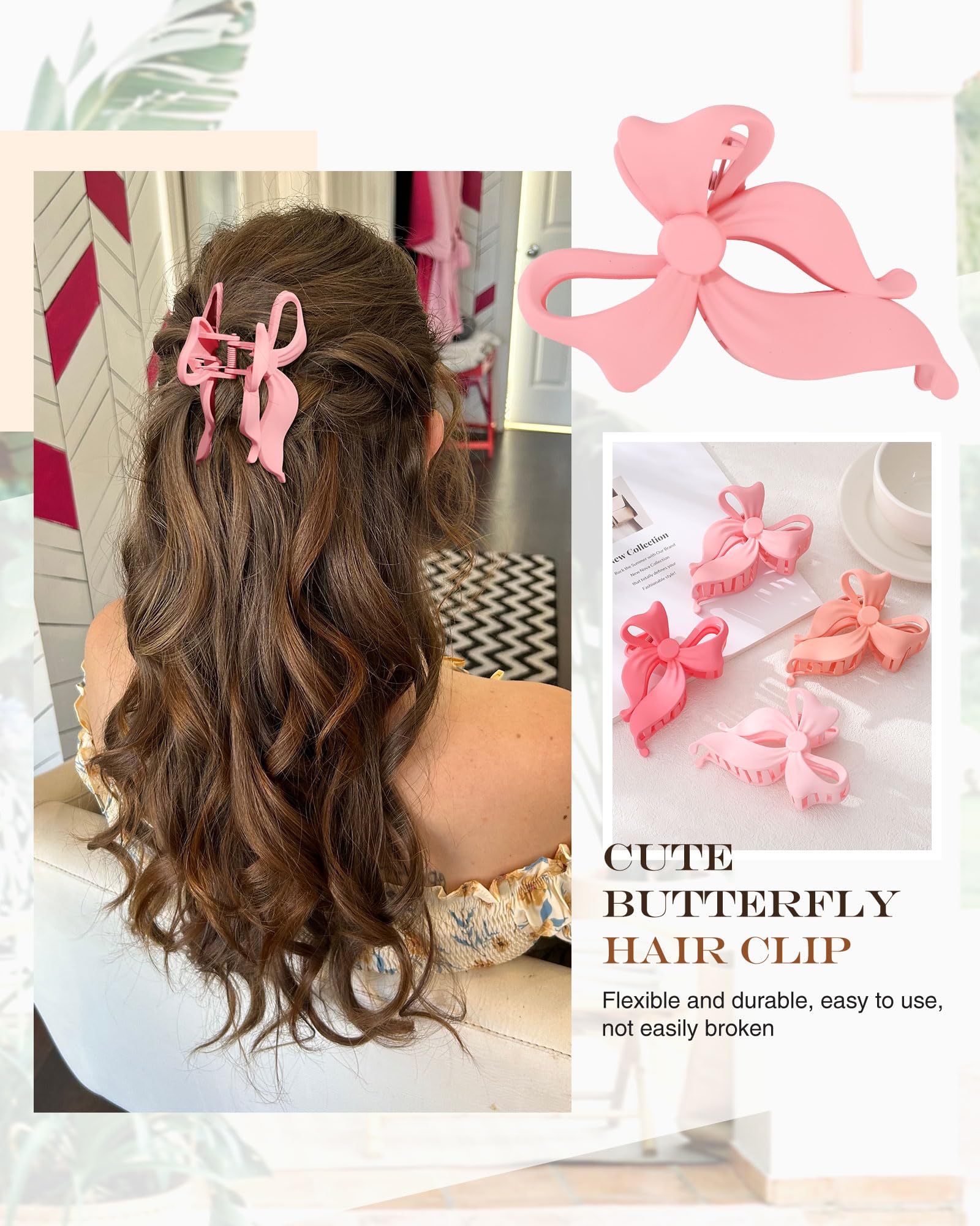 Lourny clip holding long hair in a bun demonstrating reliable grip