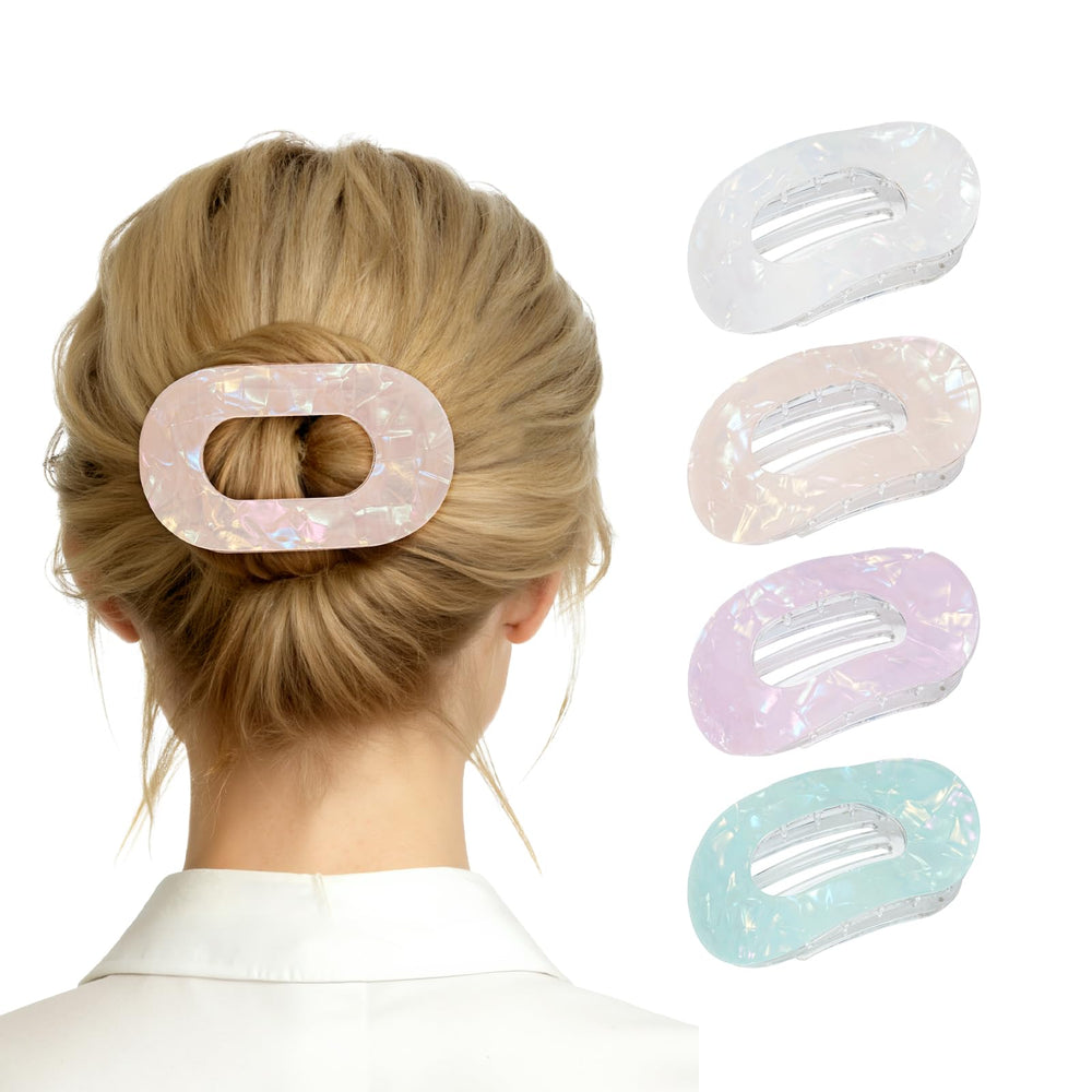 Lourny front packaging showing four flat acrylic claw clips and color variety