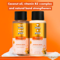 Love Beauty And Planet bottle with ylang ylang and coconut visuals evoke fragrance