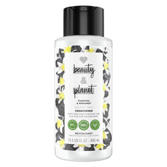 Love Beauty And Planet front bottle showing label and recycled plastic benefit