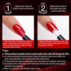 Love easy application close-up of brush painting a red nail for precise results