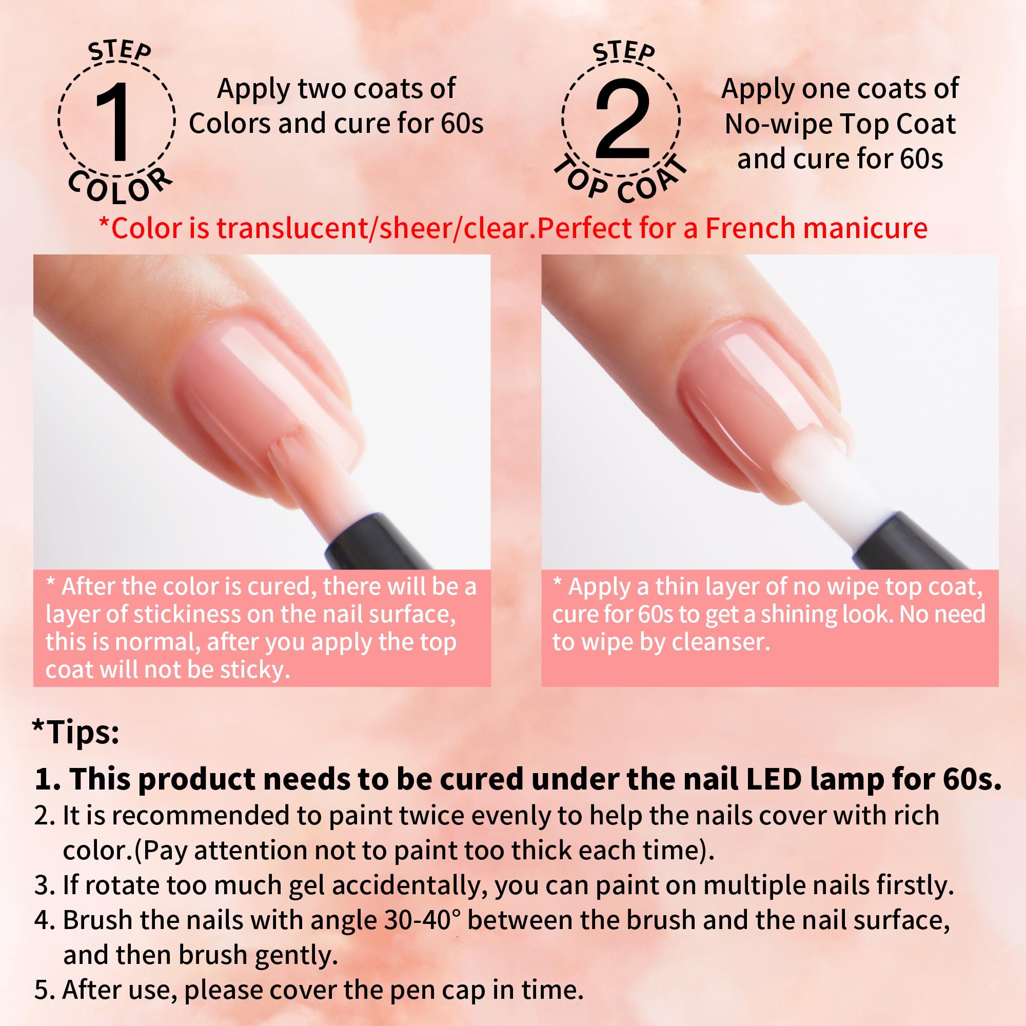 Love easy application in progress under lamp demonstrating easy use