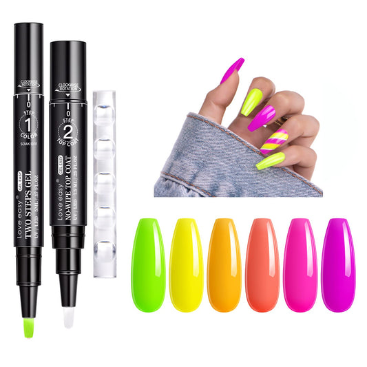 Love easy front packaging showing vibrant fluorescent gel set and gifting appeal