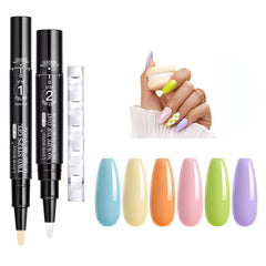Love easy front packaging showing six gel polish pens and top coat for easy gifting