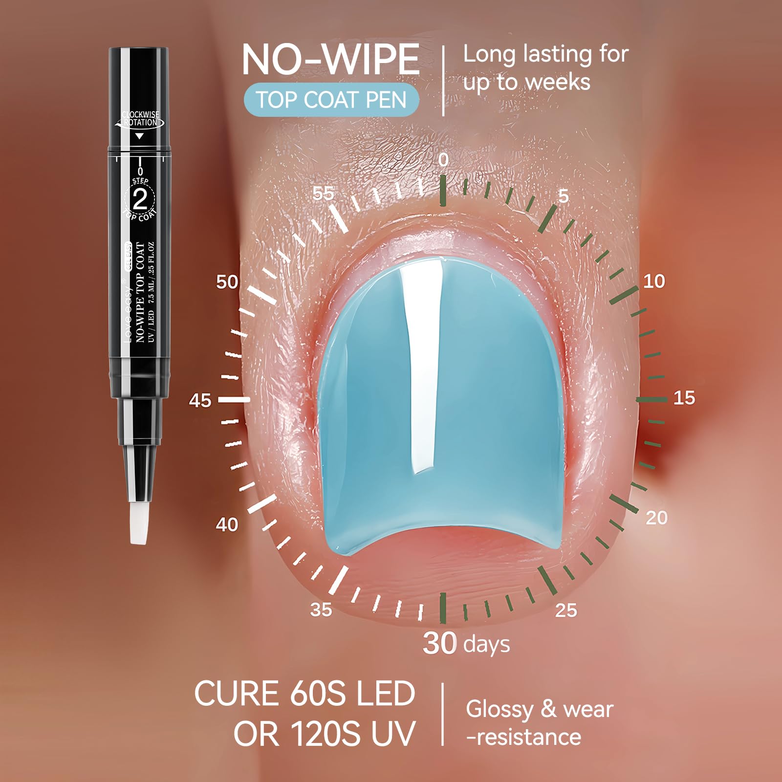 Love easy pen tips close-up highlighting ultra-fine bristles for precise application benefit