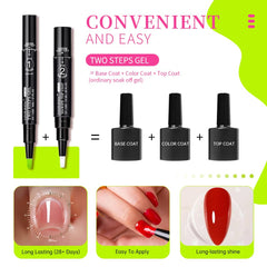 Love easy top coat pen tip detail showing precise application and glossy finish
