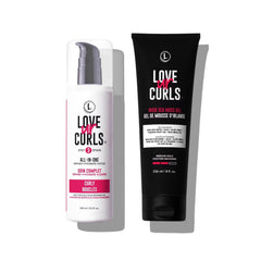 Love Ur Curls bundle front view showing both products and clean packaging benefit