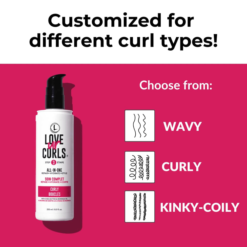 Love Ur Curls styler and Irish sea moss gel showing smooth texture benefit