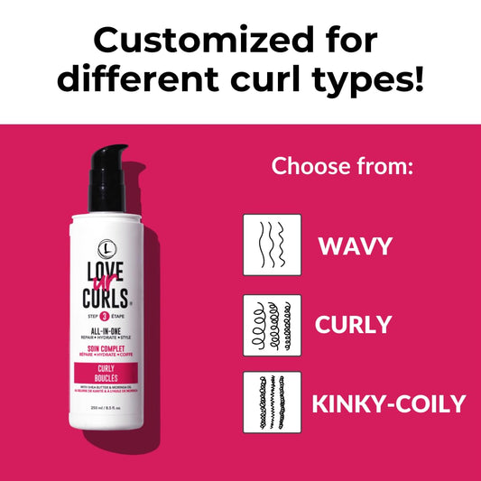Love Ur Curls styler and Irish sea moss gel showing smooth texture benefit