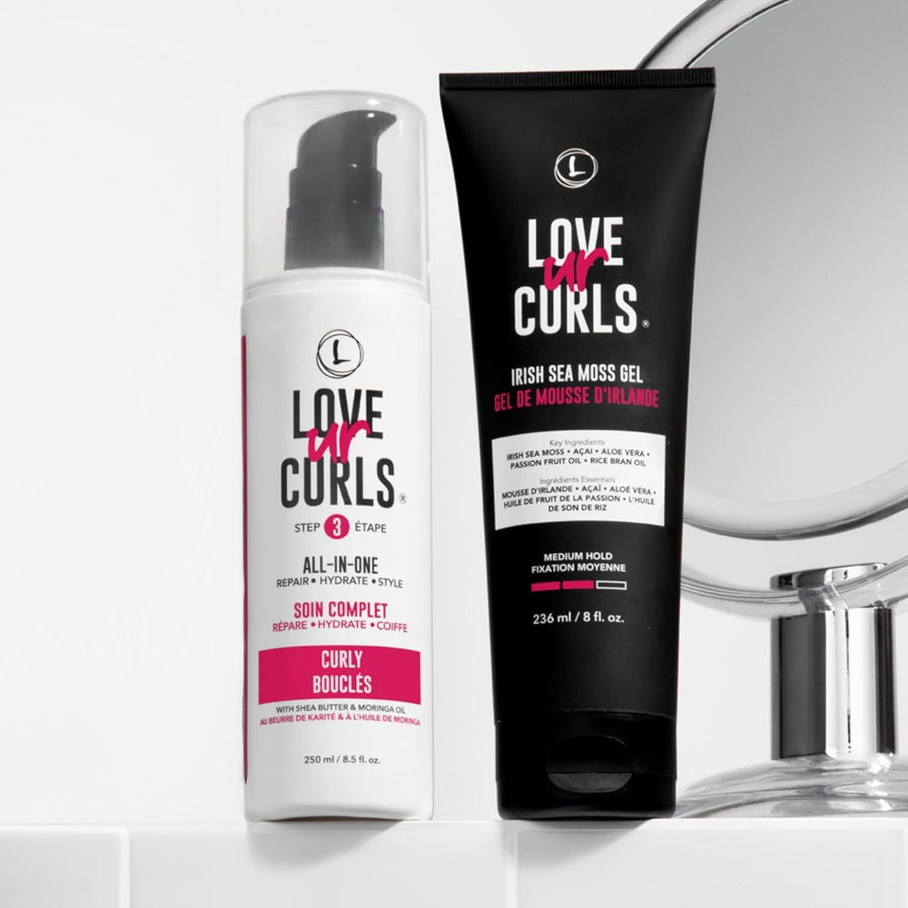 Love Ur Curls curl cream close-up texture demonstrating creamy slip for easy application