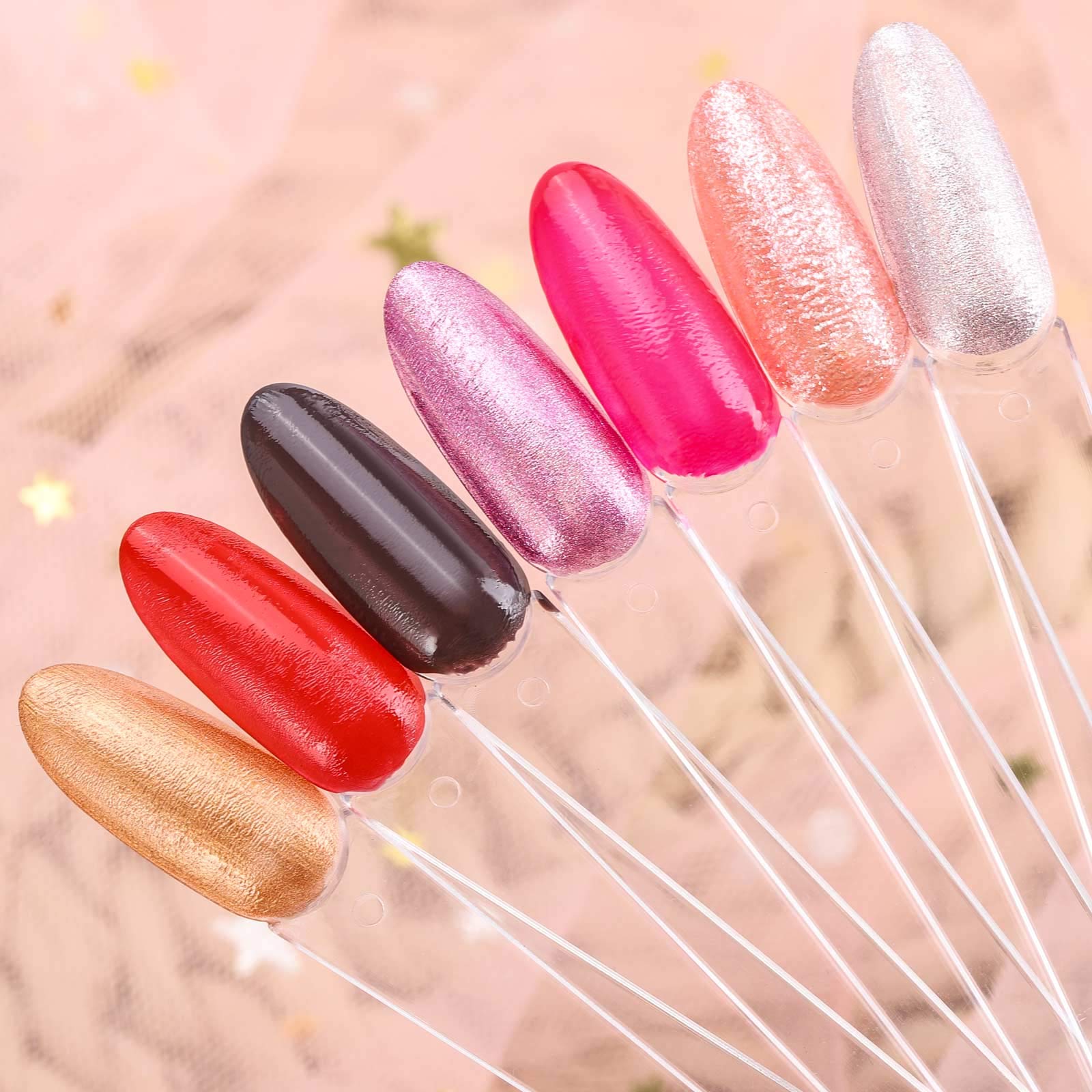 LoveBB swatch set on metal ring demonstrating easy flipping and durable storage