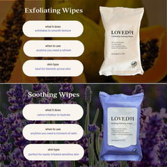 Loved01 wipe texture close-up revealing soft fibers and saturated formula for effective cleansing