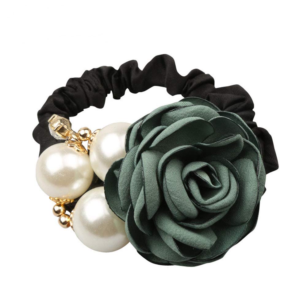 LOVEF hair tie worn in a low bun demonstrating stylish secure hold