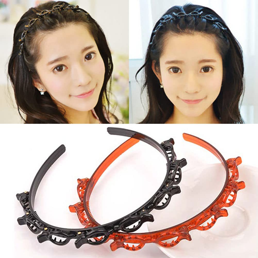 LOVEF barrette beside a hand to show compact, travel-friendly size