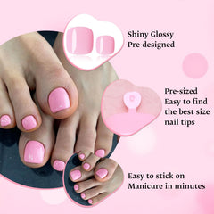 LoveOurHome adhesive tabs, nail file and wooden stick neatly arranged to show easy application