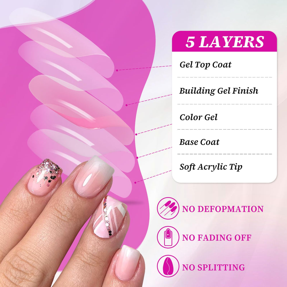 LoveOurHome press-on nails applied to hand demonstrating quick salon look