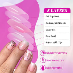 LoveOurHome press-on nails applied to hand demonstrating quick salon look