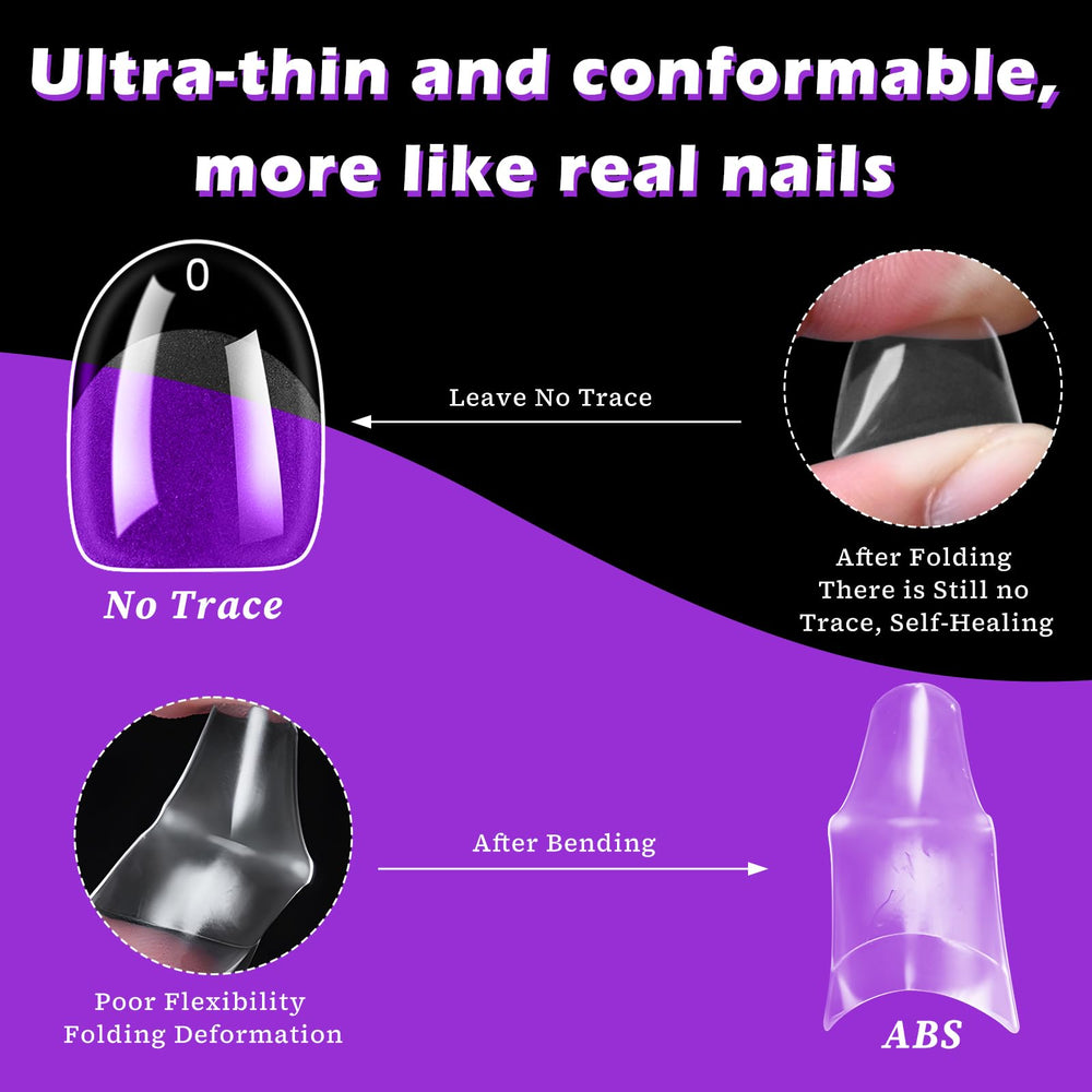 LoveOurHome applied short oval nails shown on hands for natural look