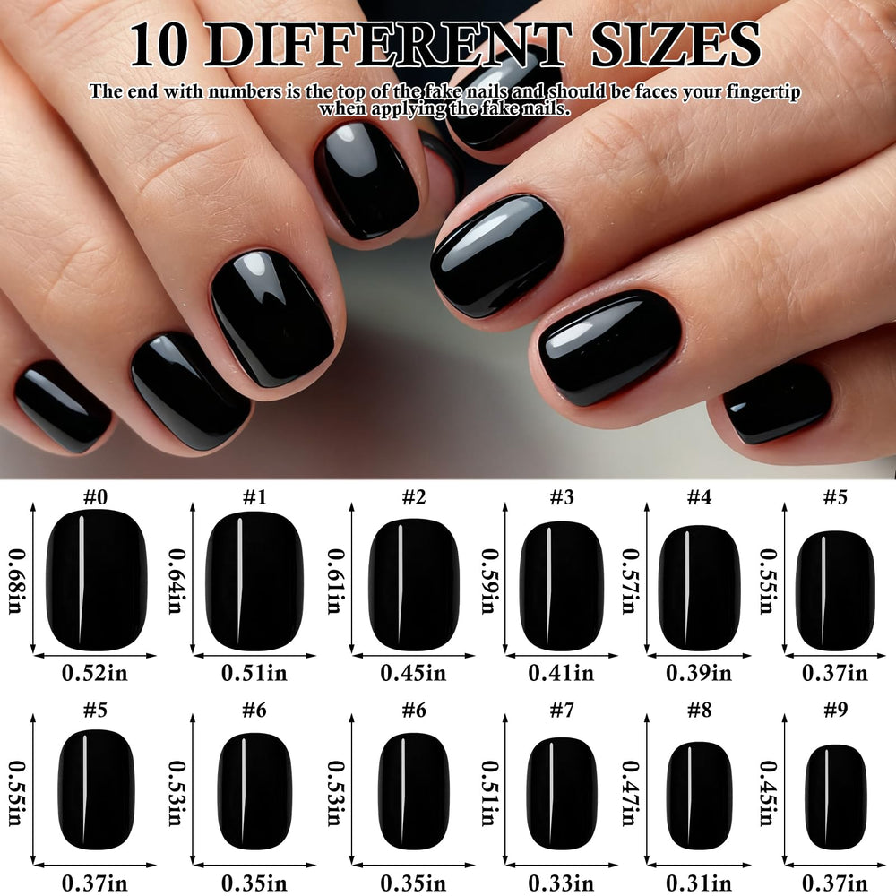 LoveOurHome close-up of glossy square nail tips highlighting smooth finish