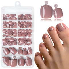 LoveOurHome front packaging displaying coffee press-on toenails and kit benefits
