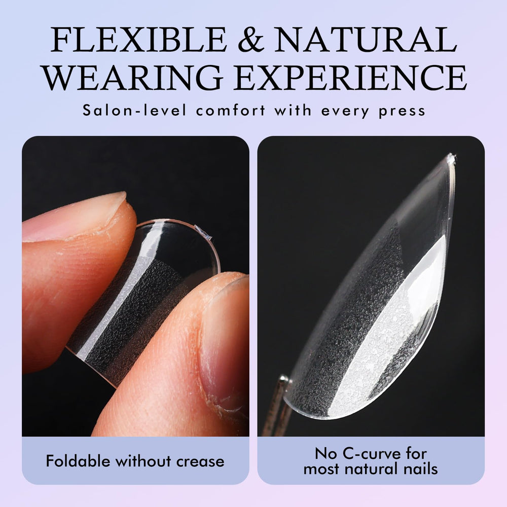 LoveOurHome short oval nails decorated with polish and rhinestones for inspiration
