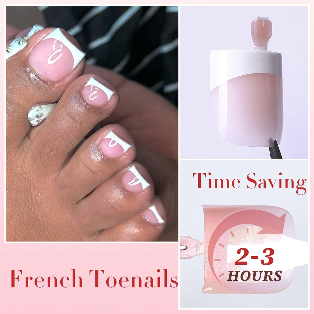 Texture view of LoveOurHome baby pink nail surface showing smooth natural look