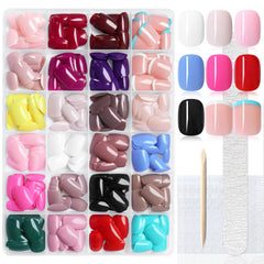 LoveOurHome front packaging showing 576-piece press-on kit and contents