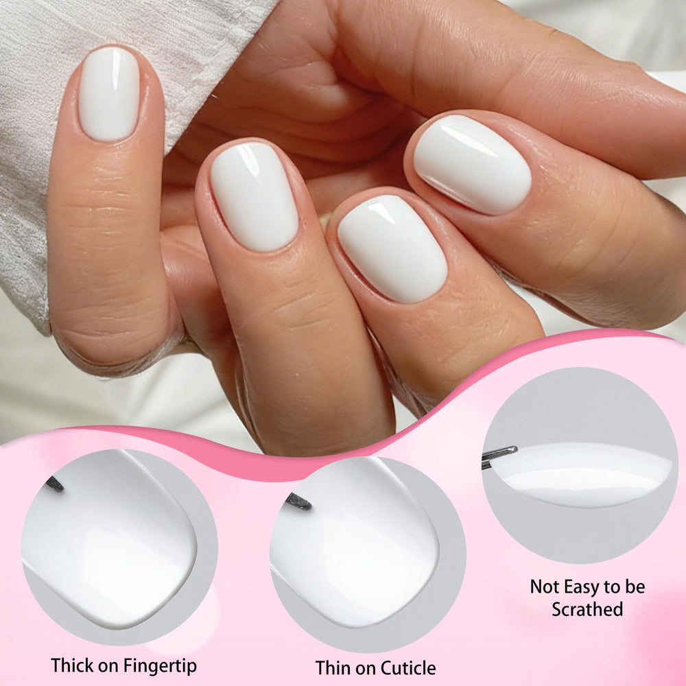 LoveOurHome nails being applied to hand demonstrating quick stick-on installation benefit time-saving