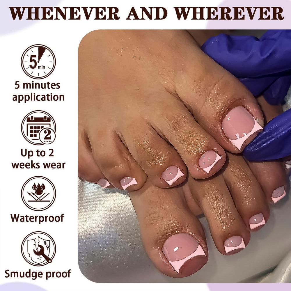 LoveOurHome toenails worn on toes in beach setting for stylish, durable look