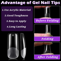 LoveOurHome finished polished long square nails lifestyle showing stylish results