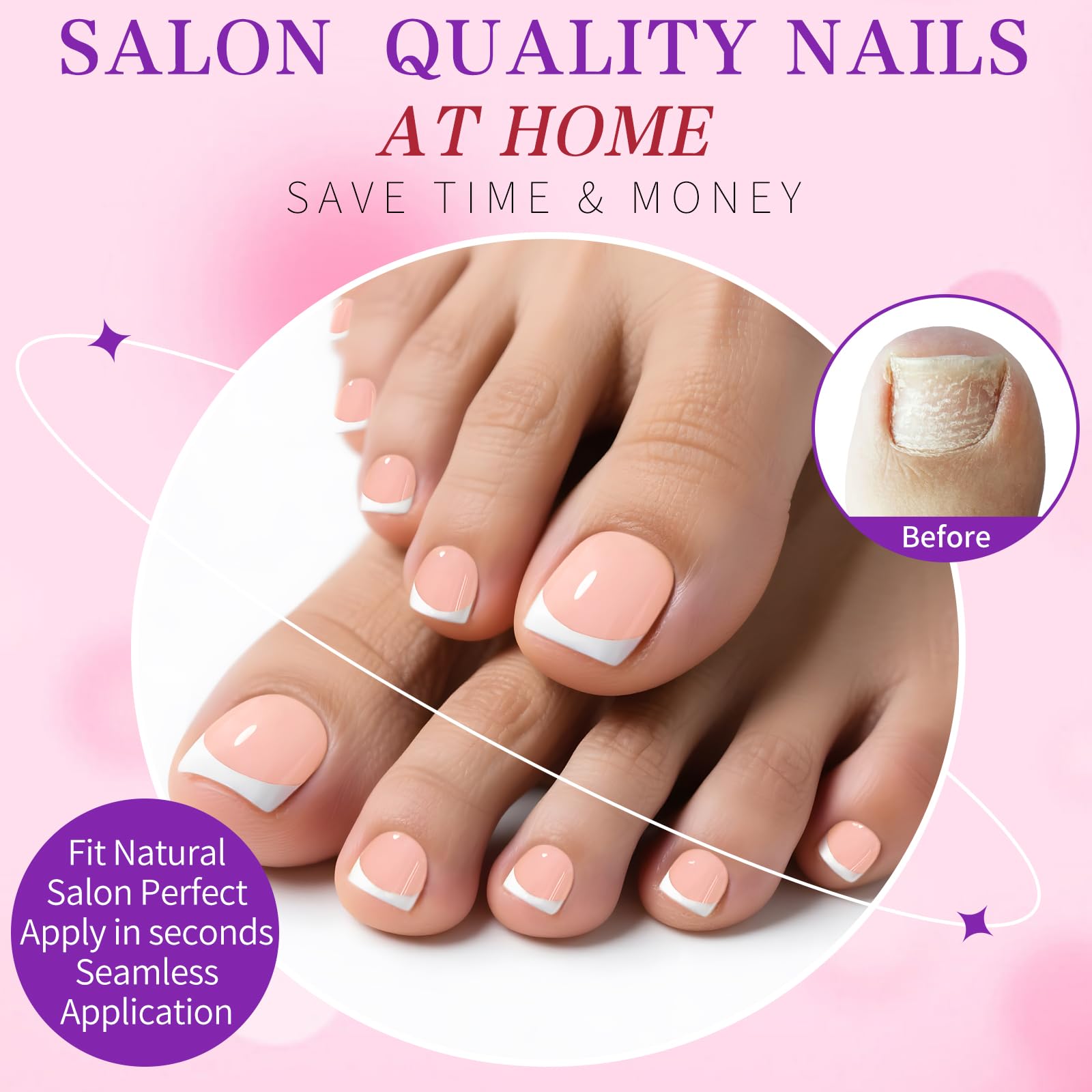 LoveOurHome toenail next to coin for scale to show short square length and proportions